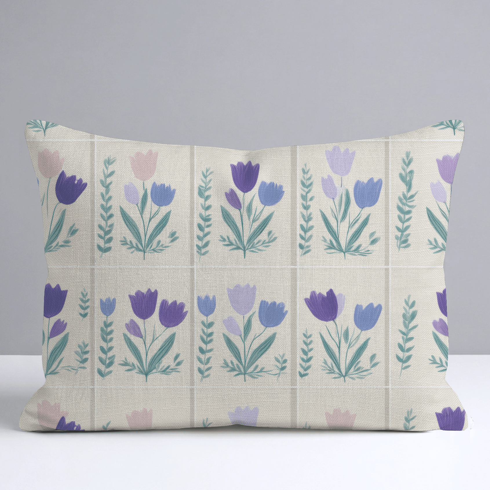 Garden Panel Throw Pillow - Lemon Park