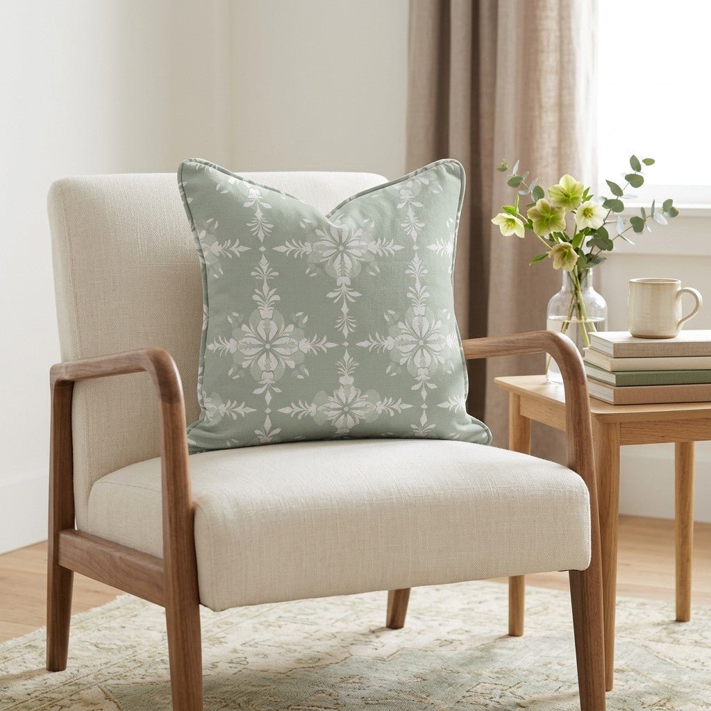 Garden Villa Throw Pillow - Lemon Park