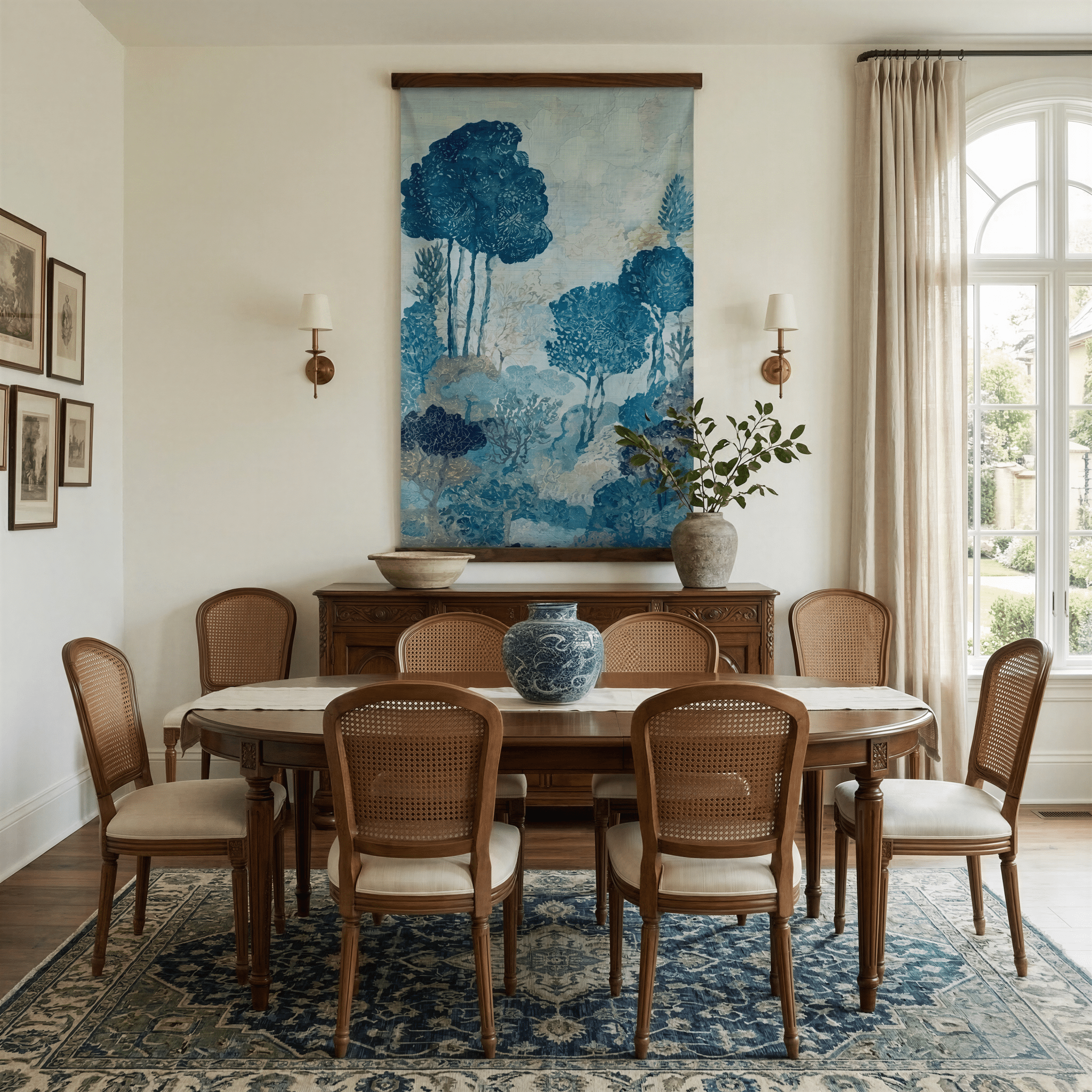 Gathered Grove (Blue) - Tapestry - Lemon Park