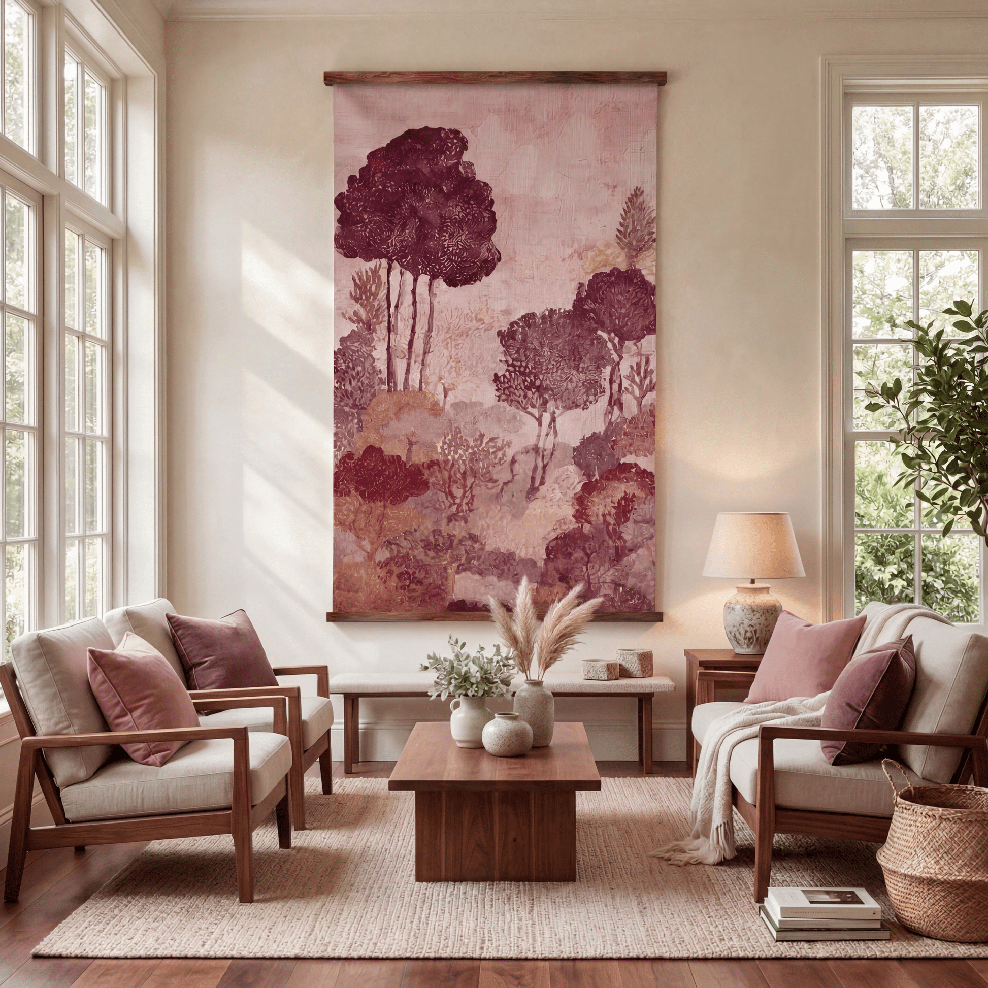 Gathered Grove (Pink) - Tapestry - Lemon Park