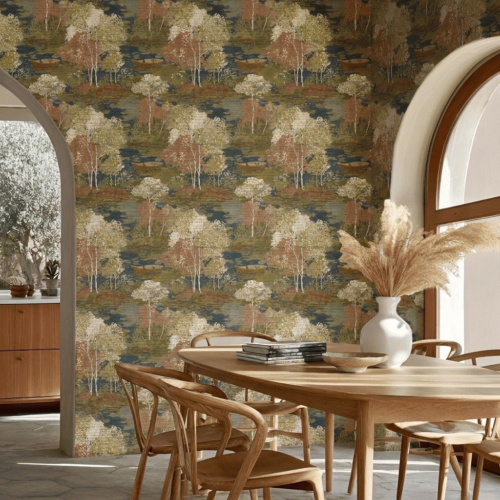 Gentle Country Faux Grasscloth Wallpaper - Lemon Park