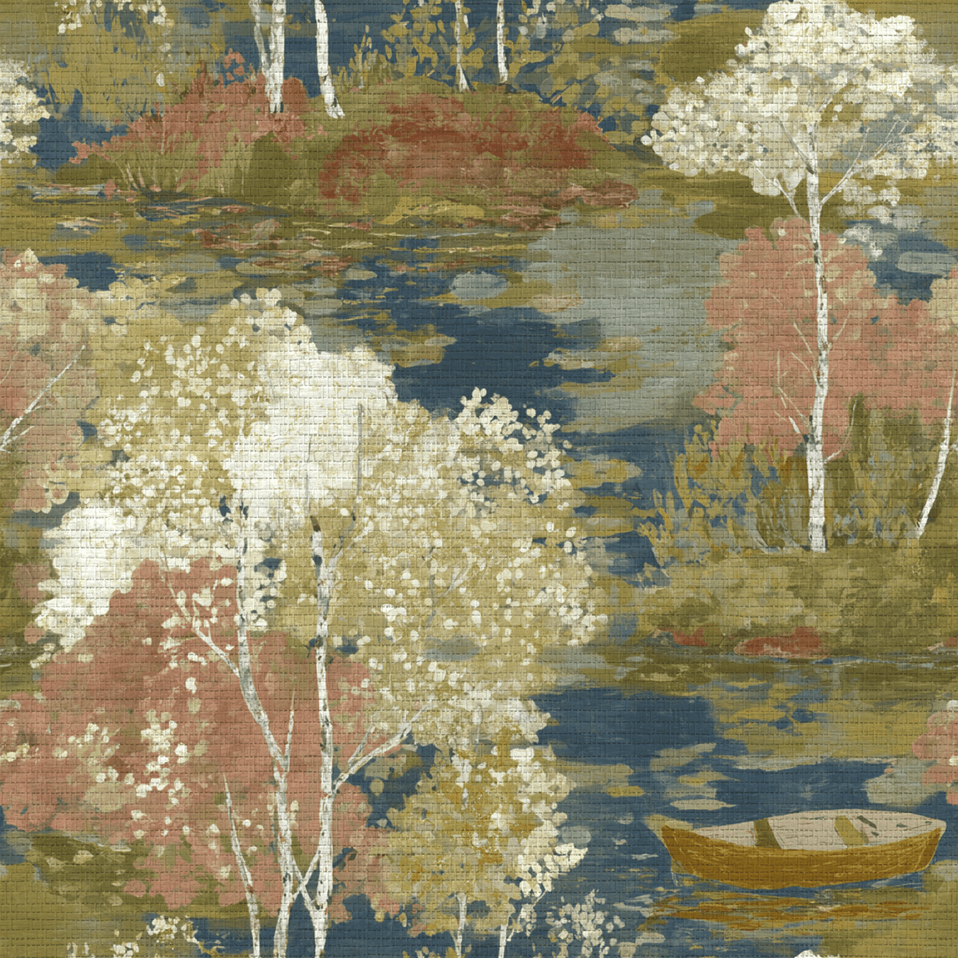 Gentle Country Faux Grasscloth Wallpaper - Lemon Park