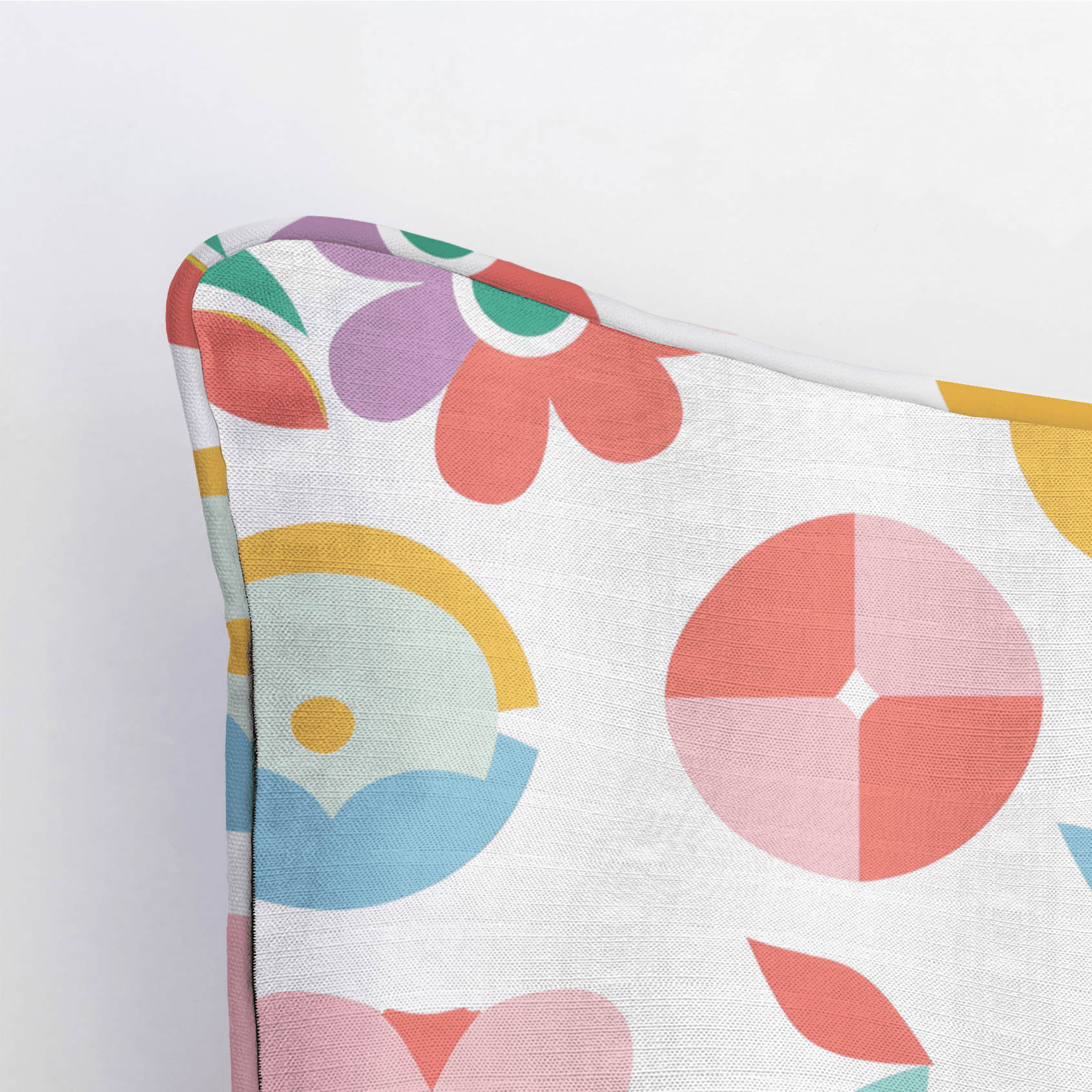 Geoflora Throw Pillow - Lemon Park