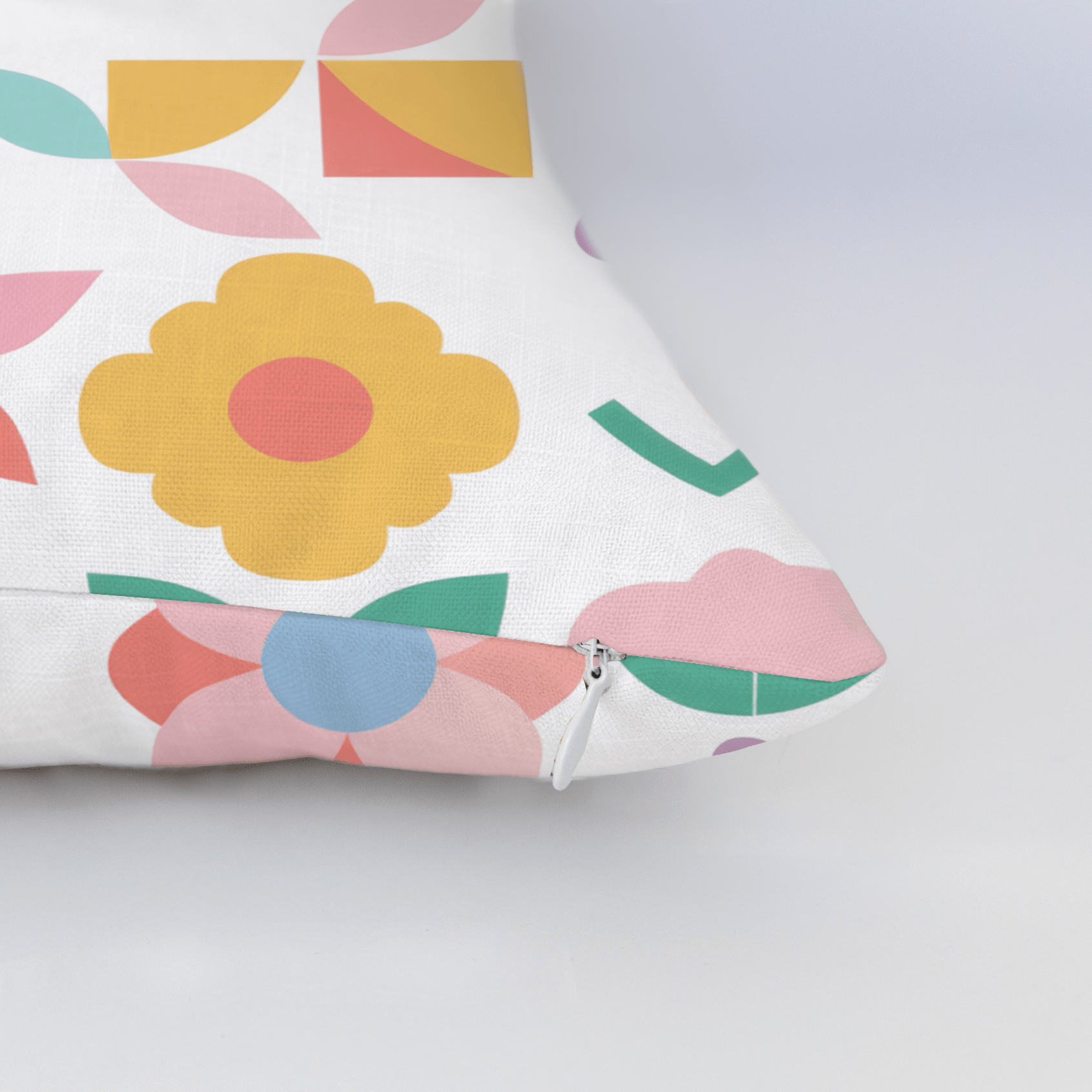 Geoflora Throw Pillow - Lemon Park