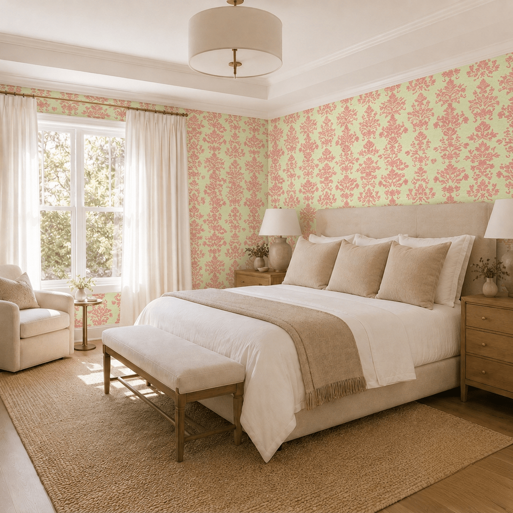 Georgia Faux Grasscloth Wallpaper - Lemon Park