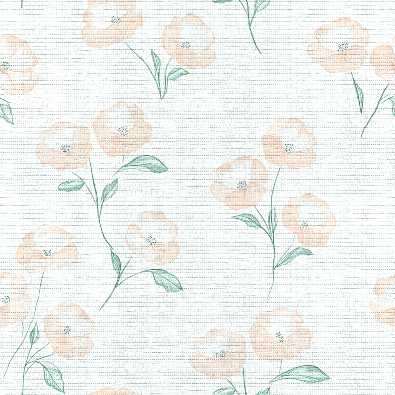 Georgia Peach Faux Grasscloth Wallpaper - Lemon Park