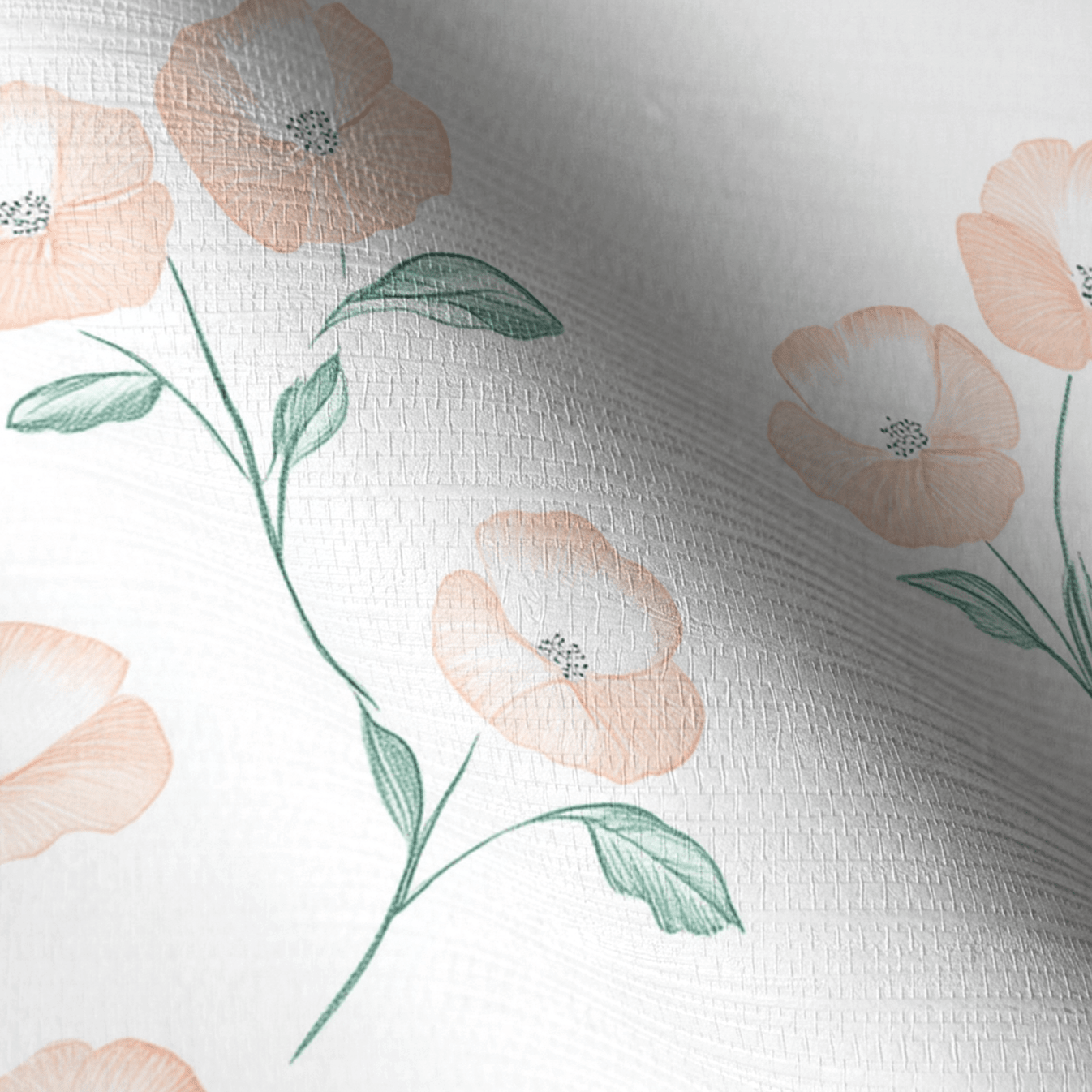 Georgia Peach Faux Grasscloth Wallpaper - Lemon Park