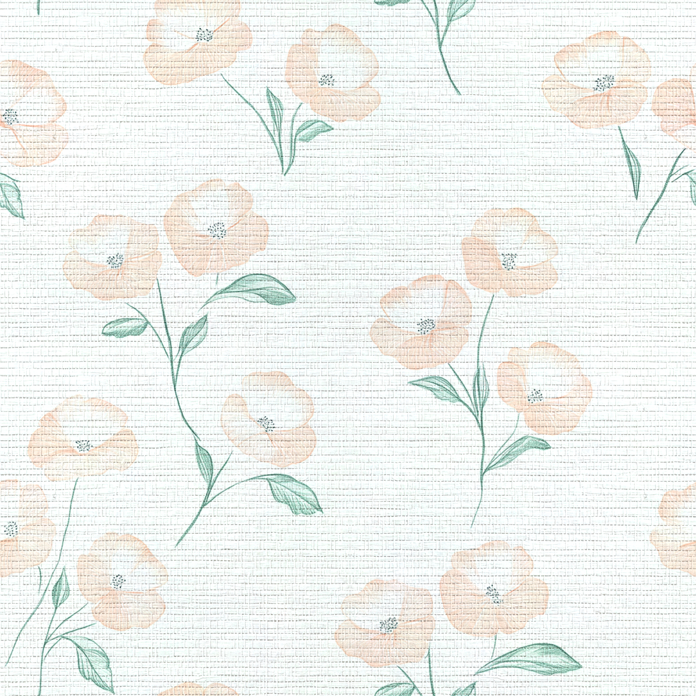 Georgia Peach Faux Grasscloth Wallpaper