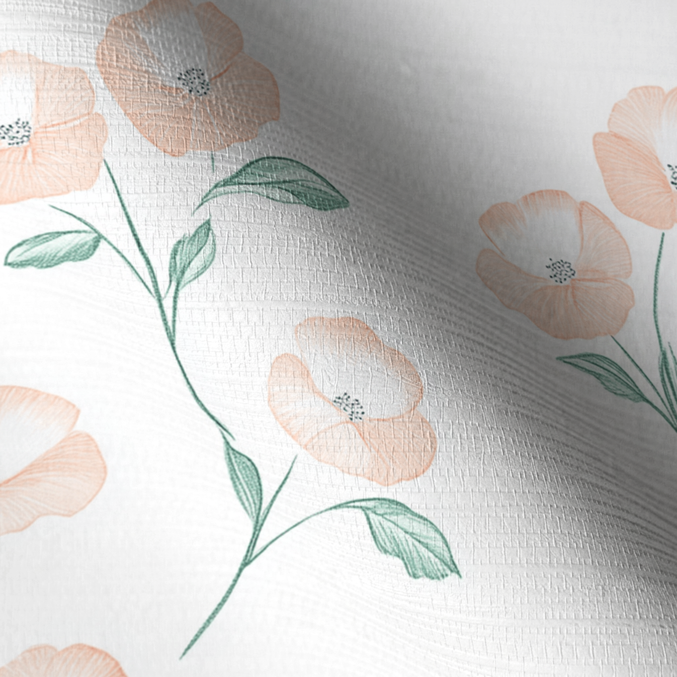 Georgia Peach Faux Grasscloth Wallpaper