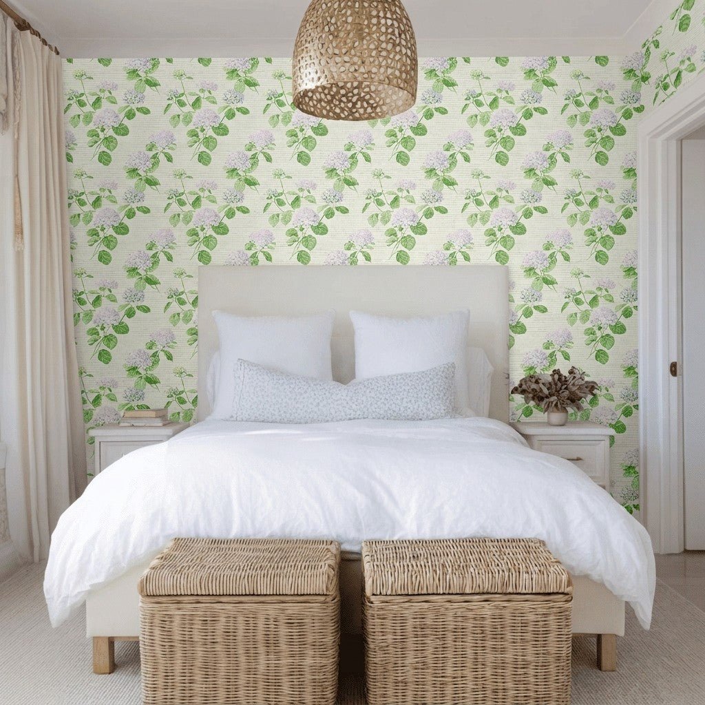 Georgia Woods Faux Grasscloth Wallpaper - Lemon Park