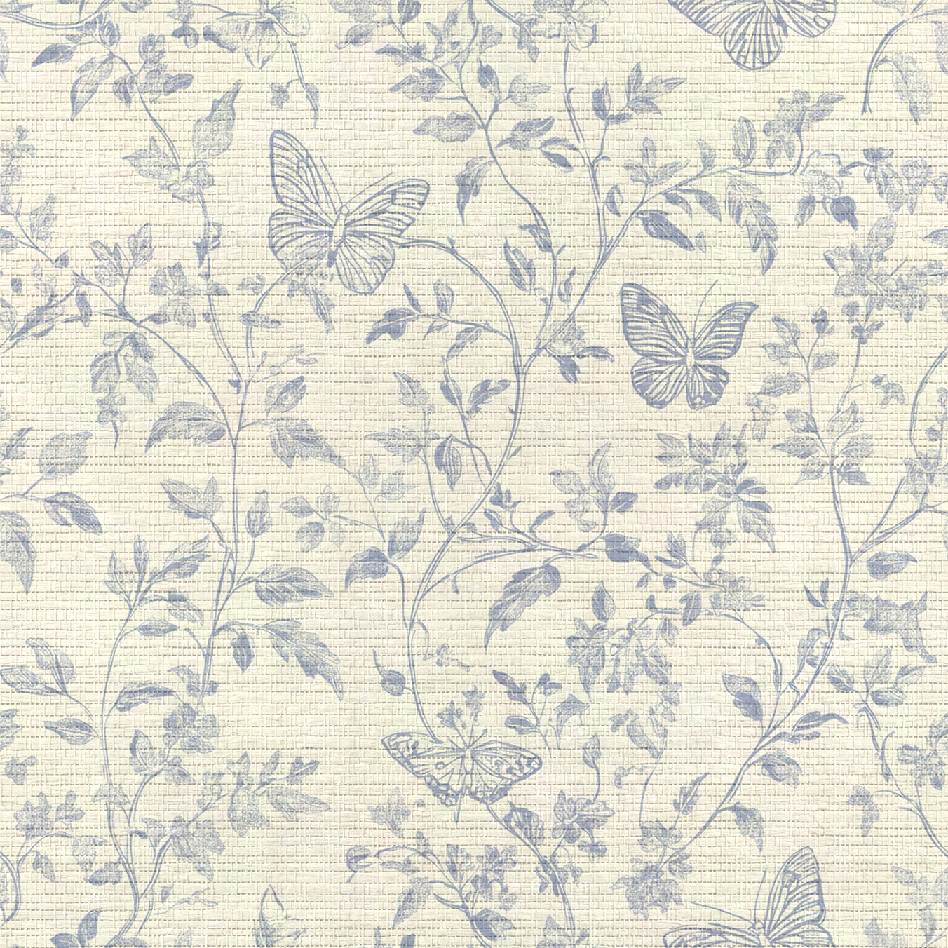 Germantown Blue Faux Grasscloth Wallpaper