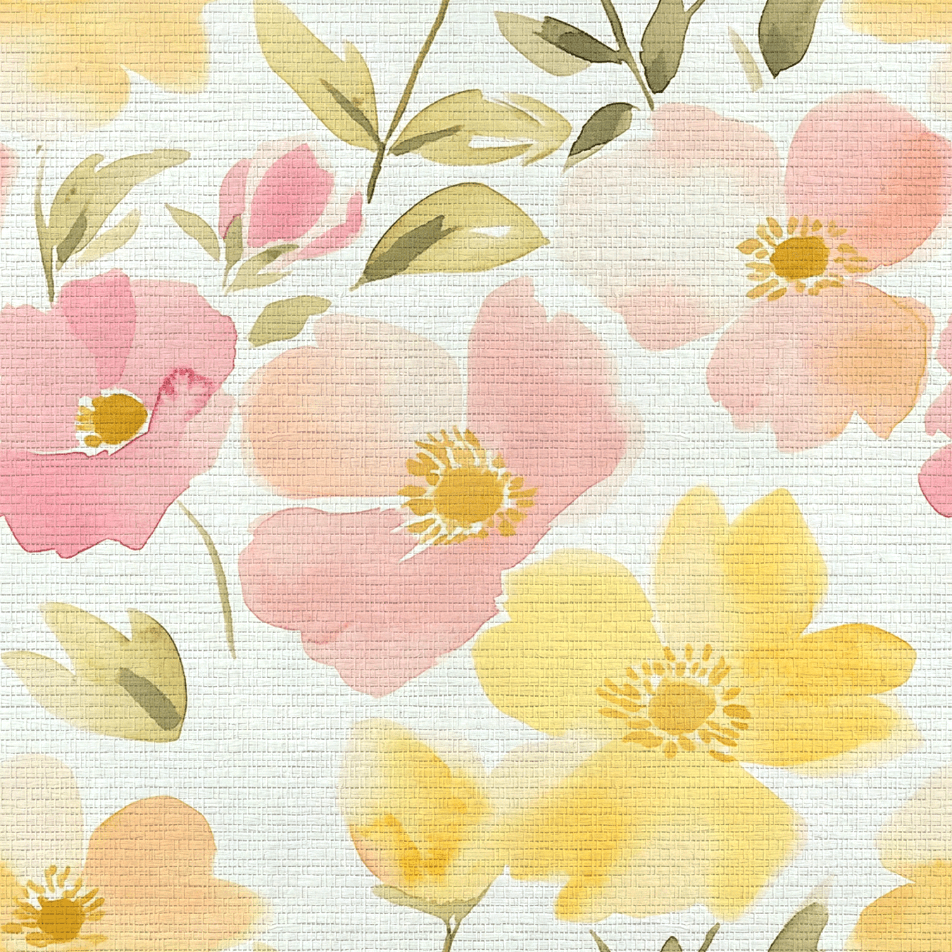 Gia Faux Grasscloth Wallpaper - Lemon Park