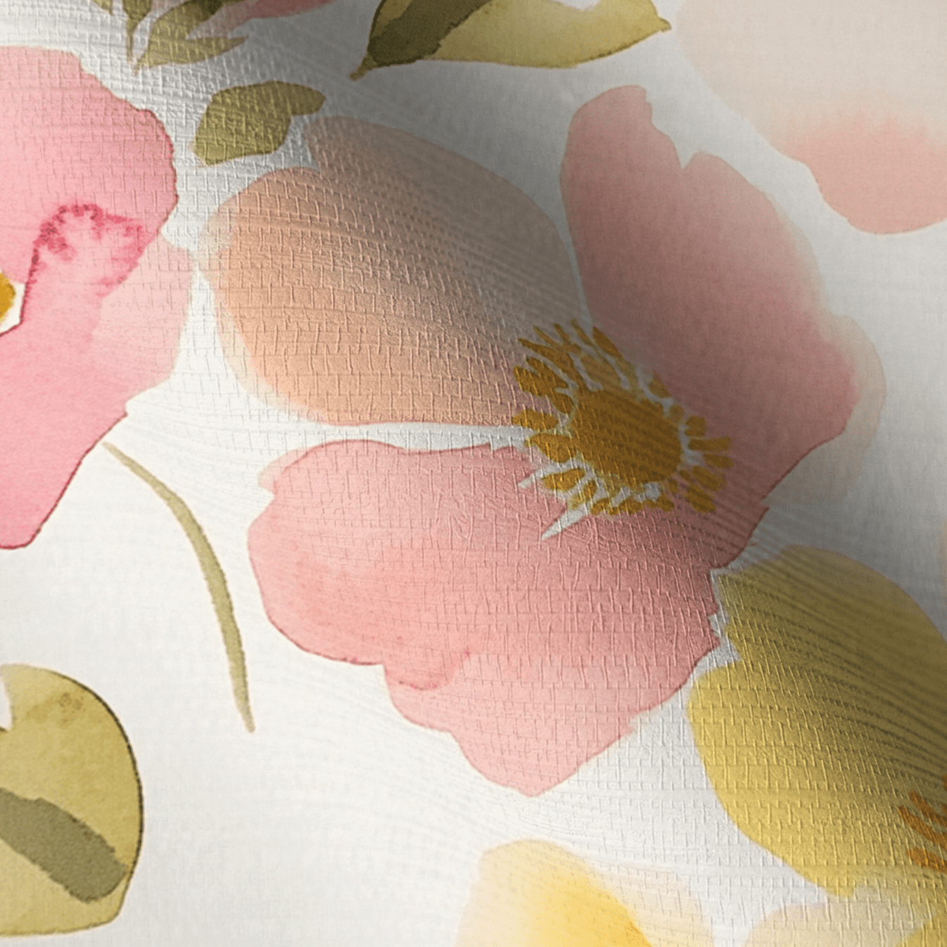 Gia Faux Grasscloth Wallpaper - Lemon Park