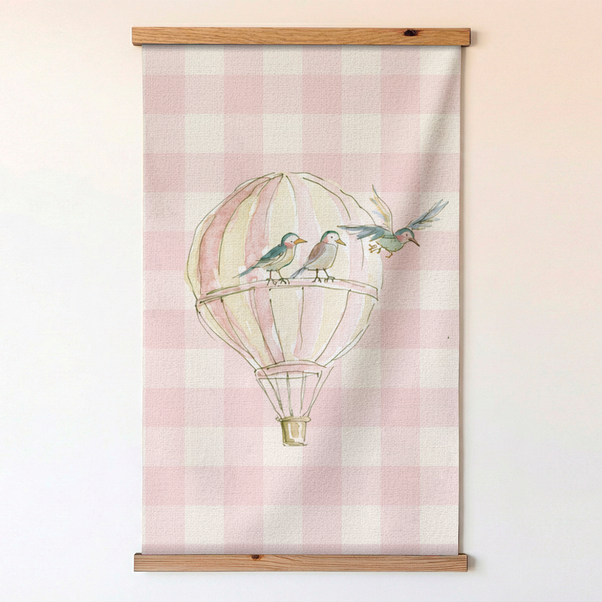 Juliet's Garden Balloon Gingham Study - Tapestry