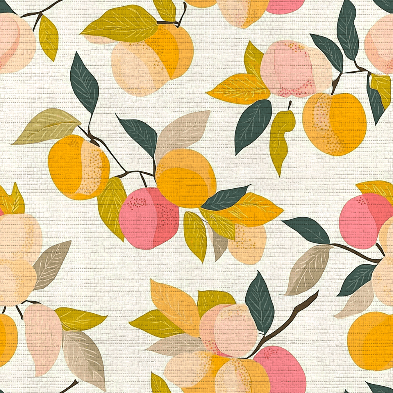 Ginger Faux Grasscloth Wallpaper - Lemon Park