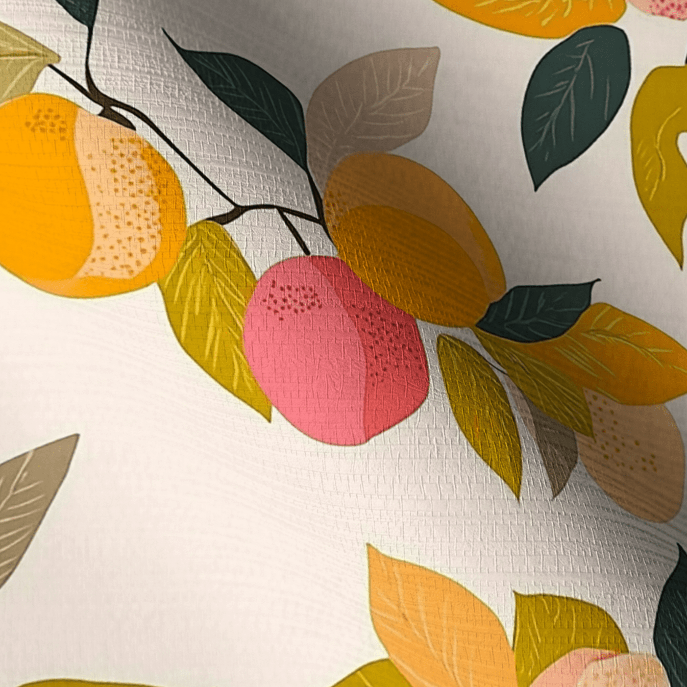Ginger Faux Grasscloth Wallpaper - Lemon Park