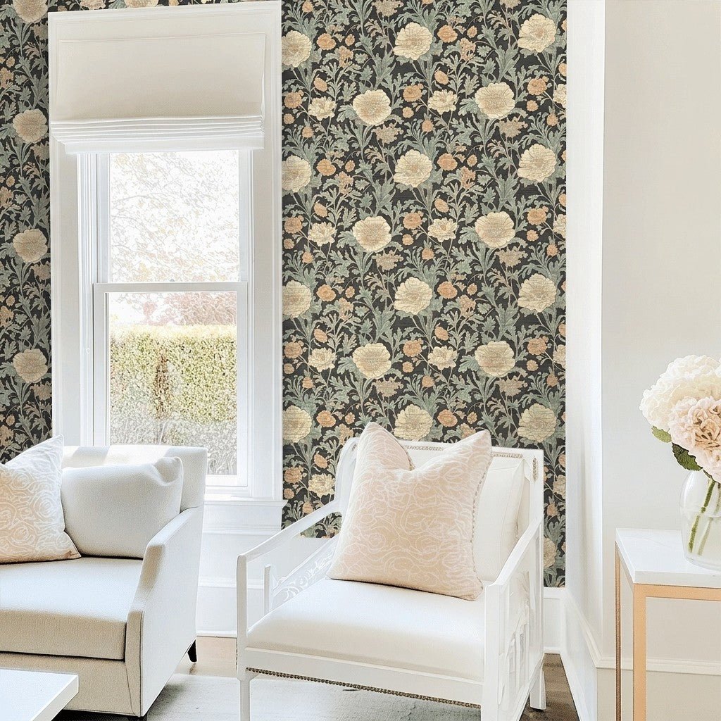 Ginger & Grace Faux Grasscloth Wallpaper - Lemon Park