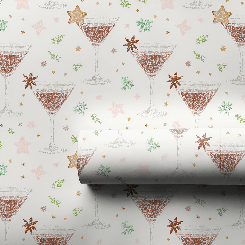 Gingerbread Martini - Wrapping Paper - Lemon Park