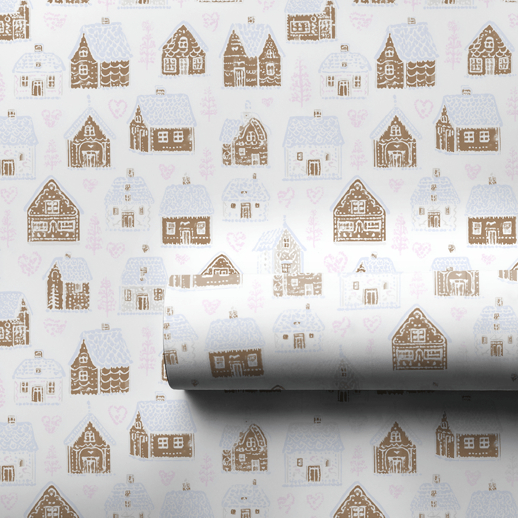 Gingerbread Village - Wrapping Paper - Lemon Park