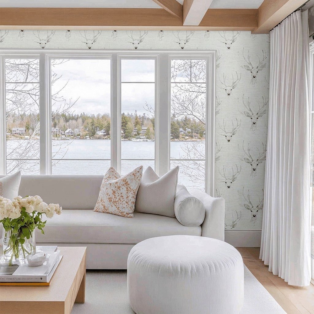 Giselle Faux Grasscloth Wallpaper - Lemon Park