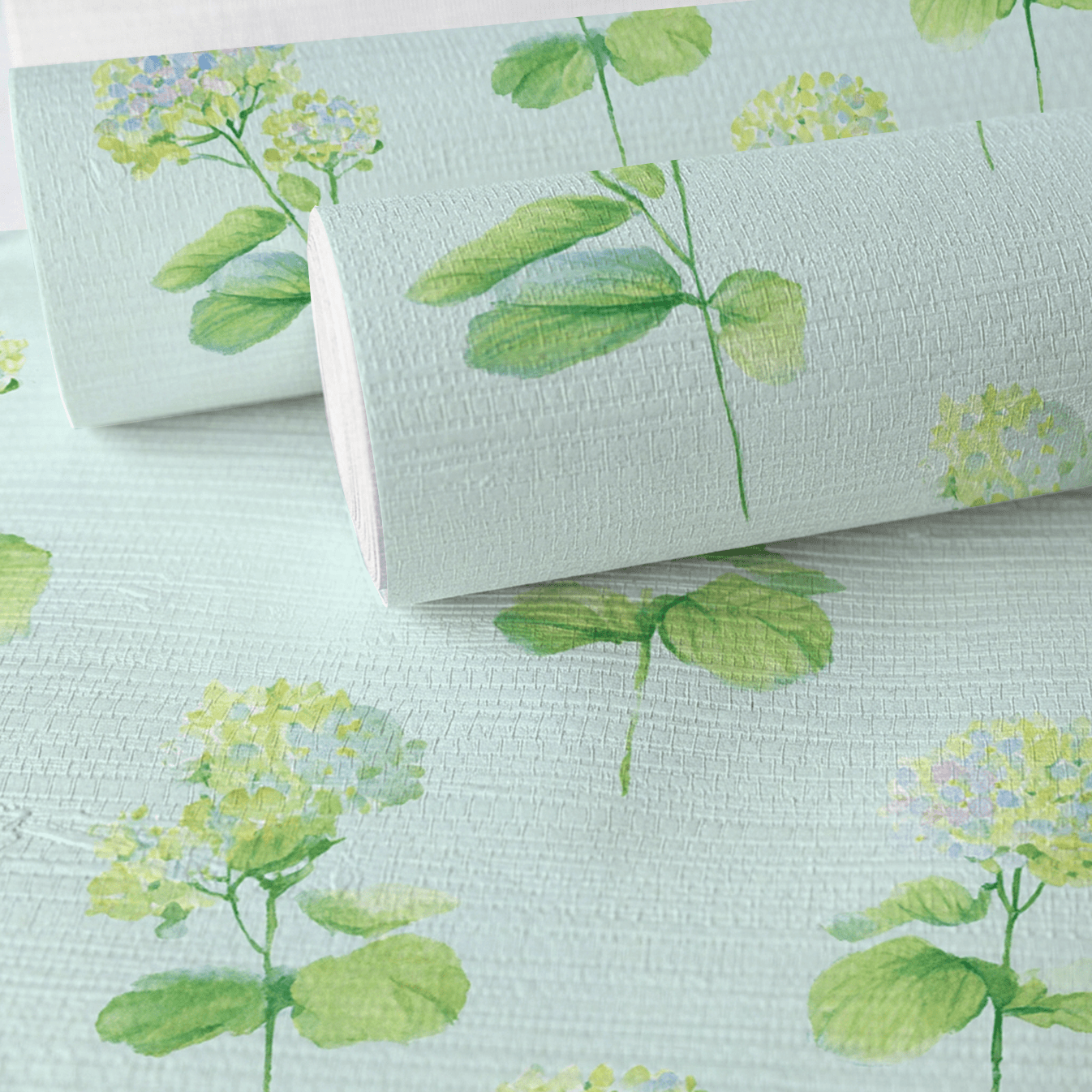 Glacial Ice Flowers Faux Grasscloth Wallpaper - Lemon Park