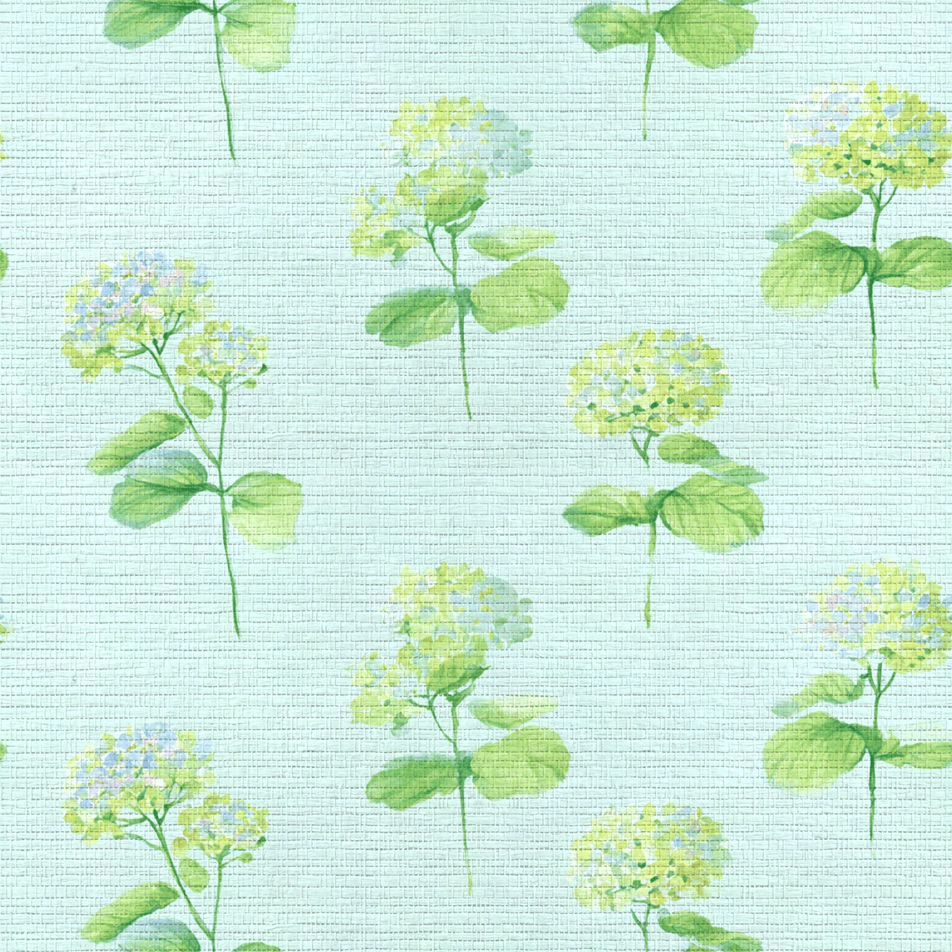 Glacial Ice Flowers Faux Grasscloth Wallpaper - Lemon Park