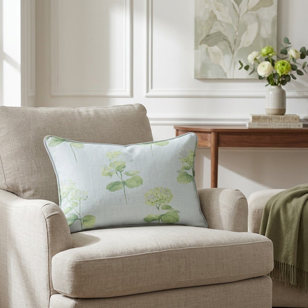 Glacial Ice Flowers Throw Pillow - Lemon Park