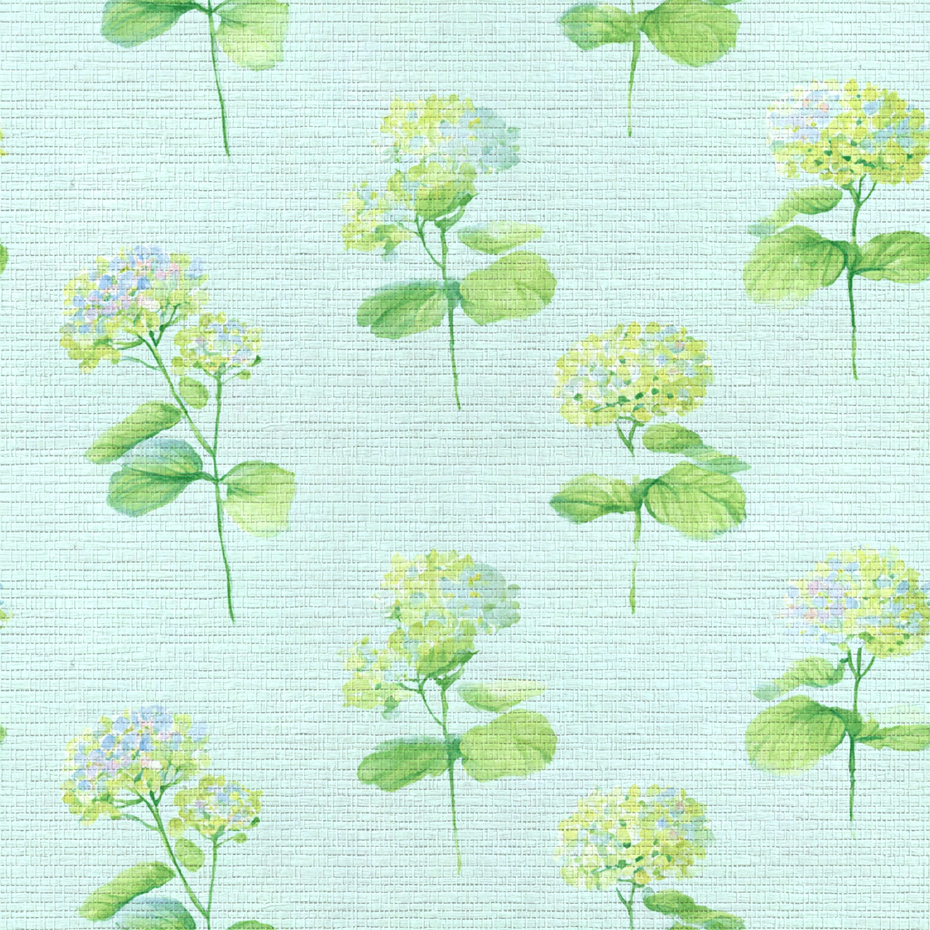 Glacial Ice Flowers Faux Grasscloth Wallpaper