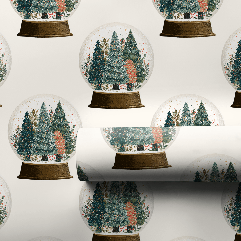 Glitter Globe - Wrapping Paper - Lemon Park
