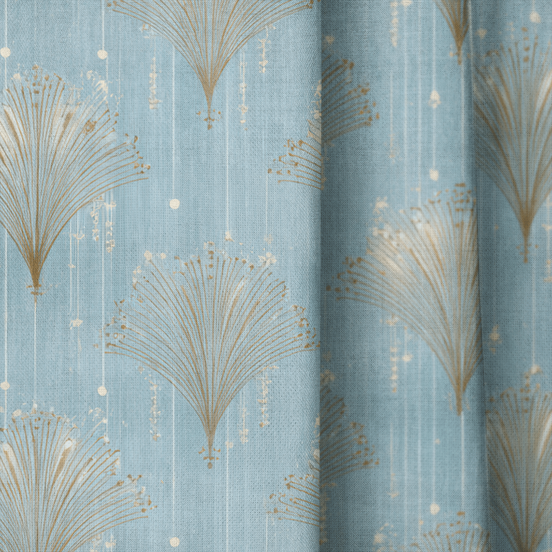 Gold Fanning - Drapery - Lemon Park
