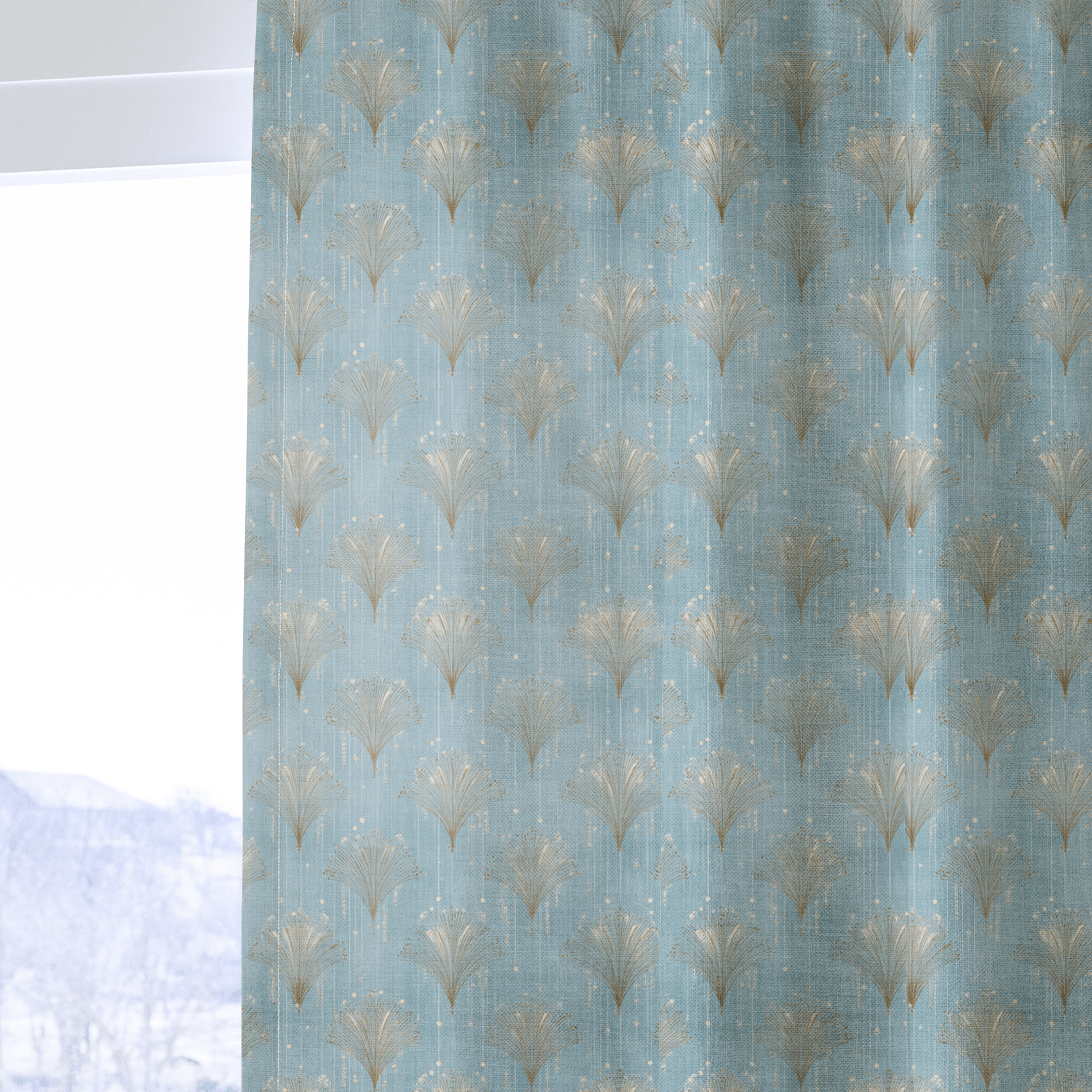 Gold Fanning - Drapery - Lemon Park