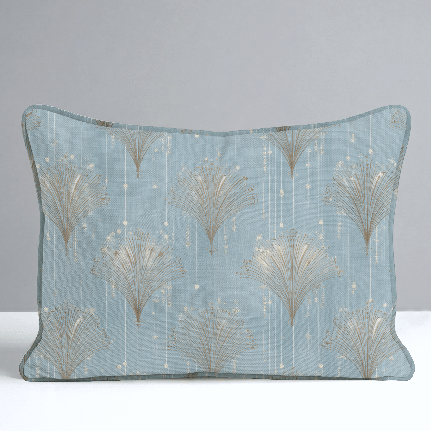 Gold Fanning Throw Pillow - Lemon Park
