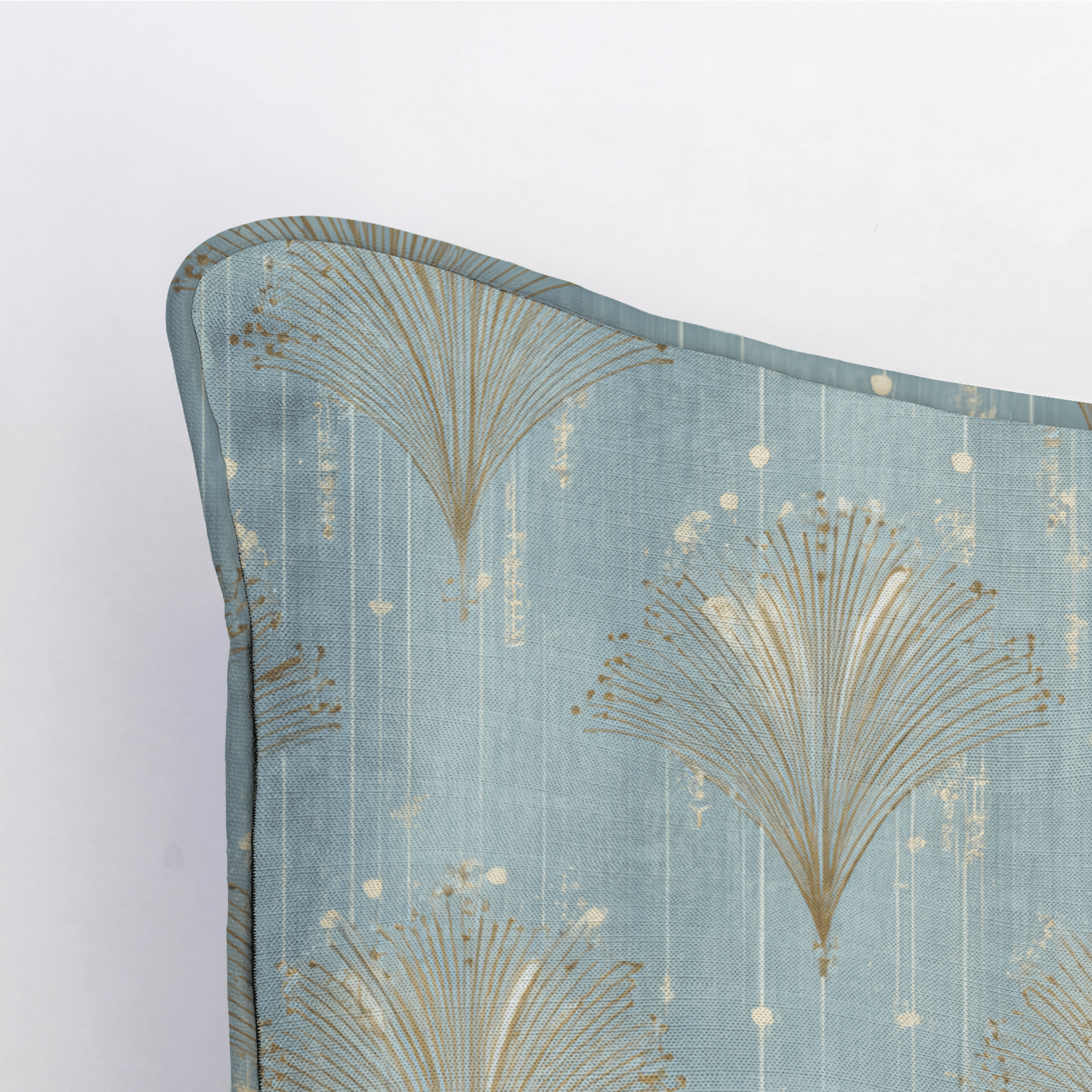 Gold Fanning Throw Pillow - Lemon Park