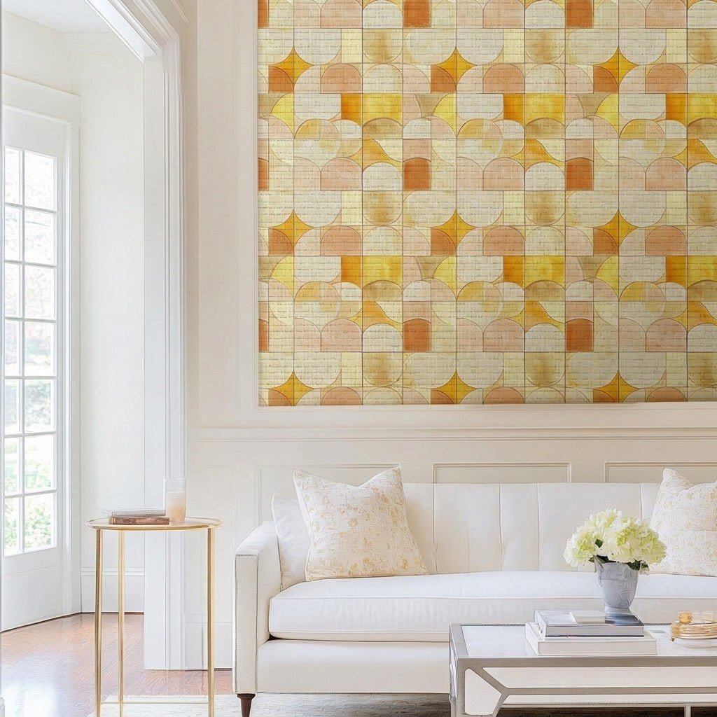Golda Faux Grasscloth Wallpaper - Lemon Park