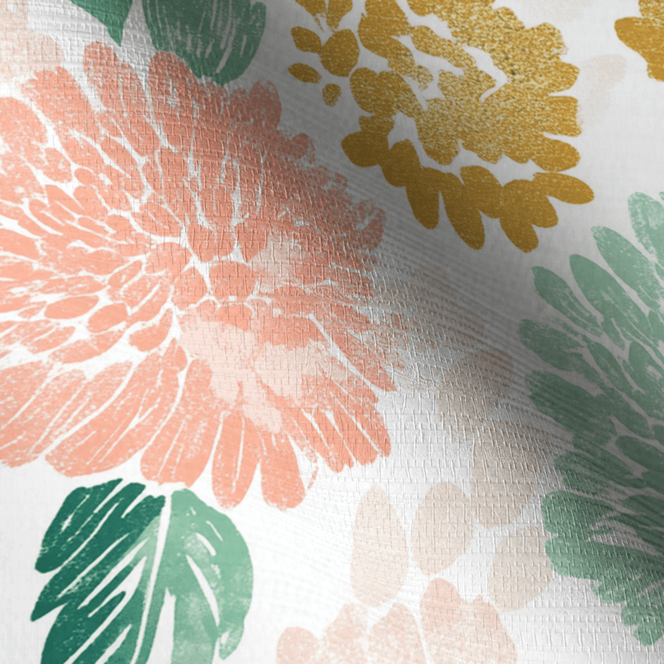 Golden Dahlia Faux Grasscloth Wallpaper - Lemon Park