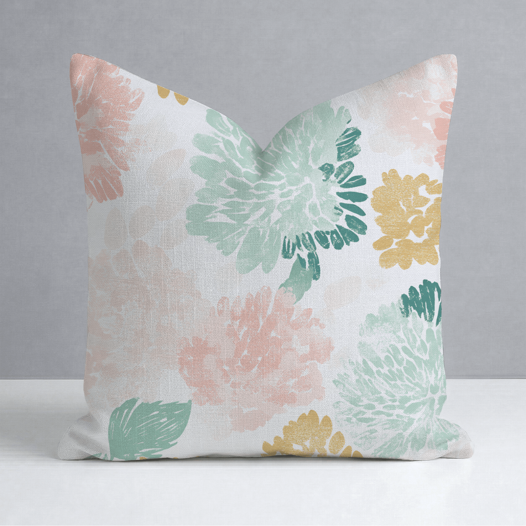 Golden Dahlia Throw Pillow - Lemon Park