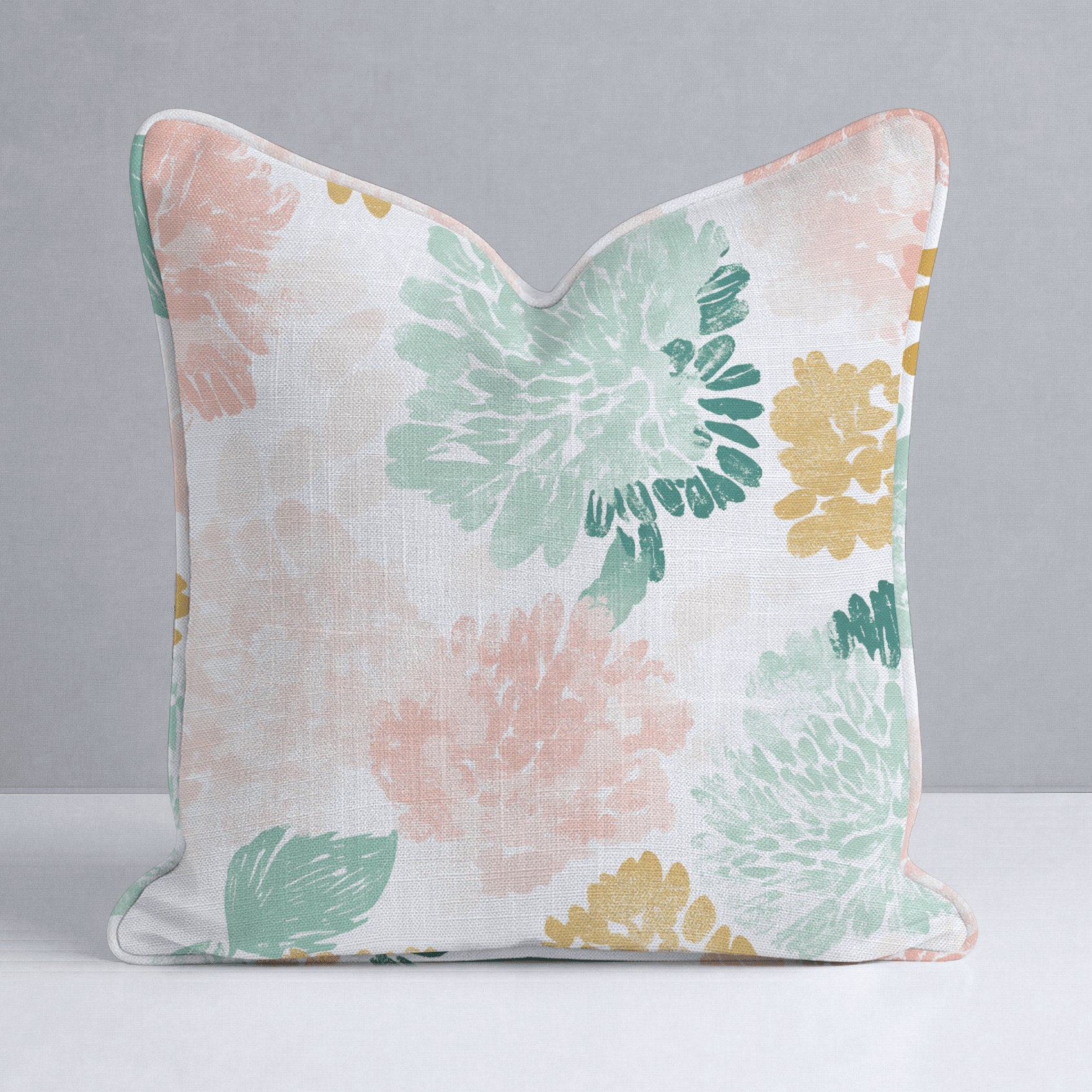Golden Dahlia Throw Pillow - Lemon Park