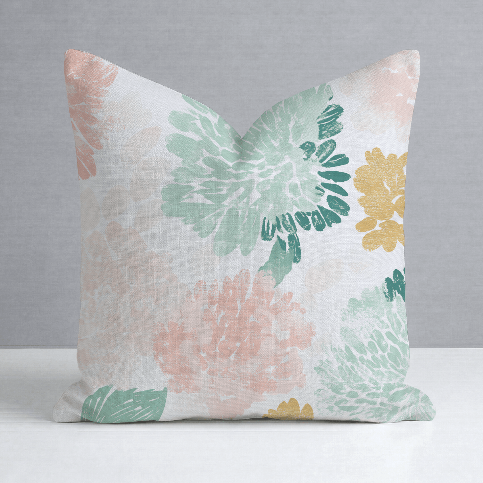 Golden Dahlia Throw Pillow - Lemon Park