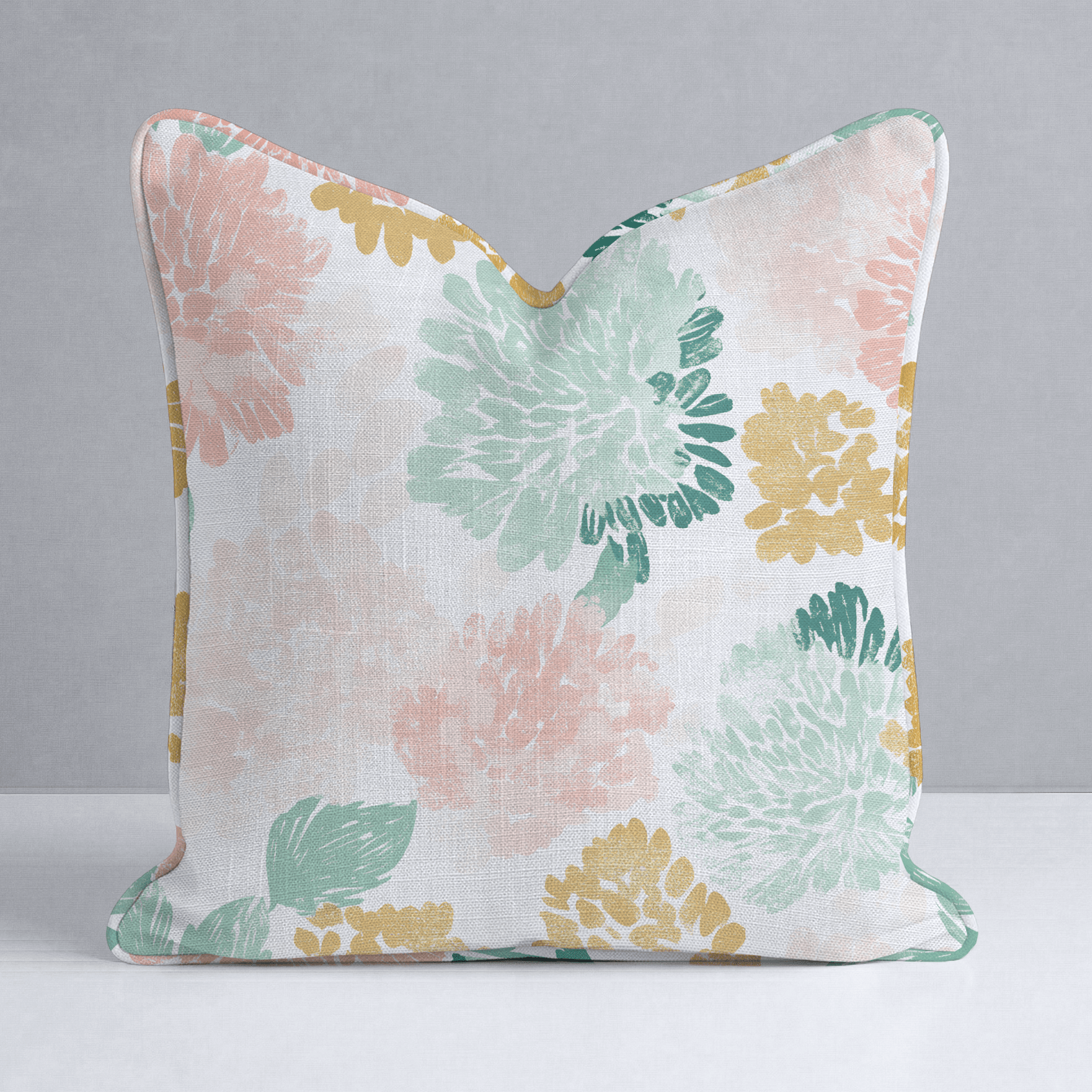 Golden Dahlia Throw Pillow - Lemon Park