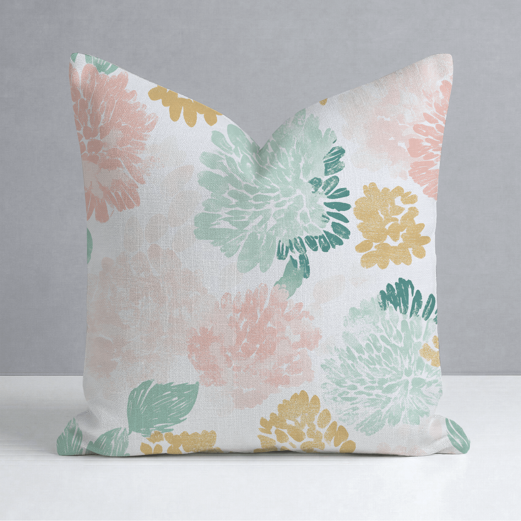 Golden Dahlia Throw Pillow - Lemon Park
