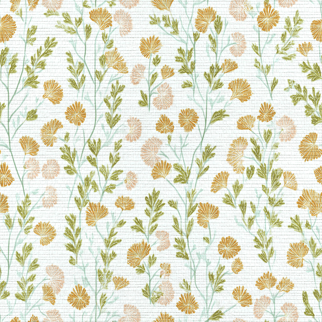 Golden Dandelion Faux Grasscloth Wallpaper - Lemon Park