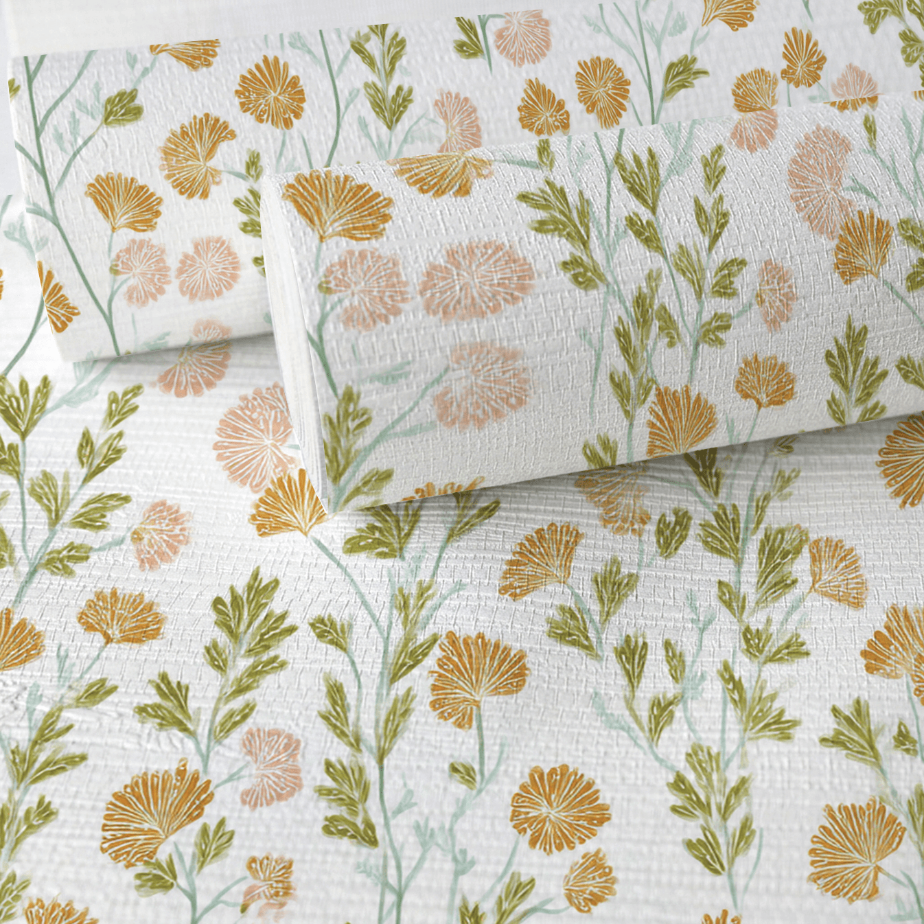 Golden Dandelion Faux Grasscloth Wallpaper - Lemon Park