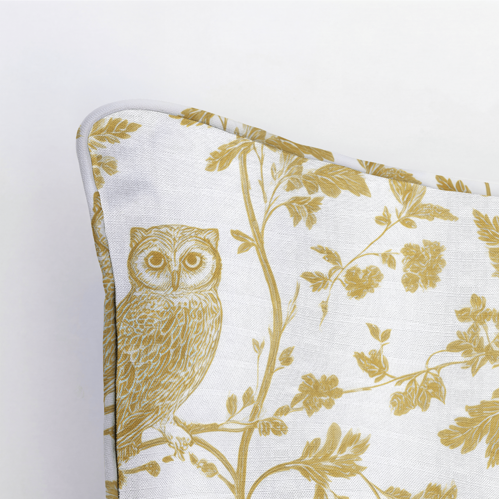Golden Owl Friend Throw Pillow - Lemon Park