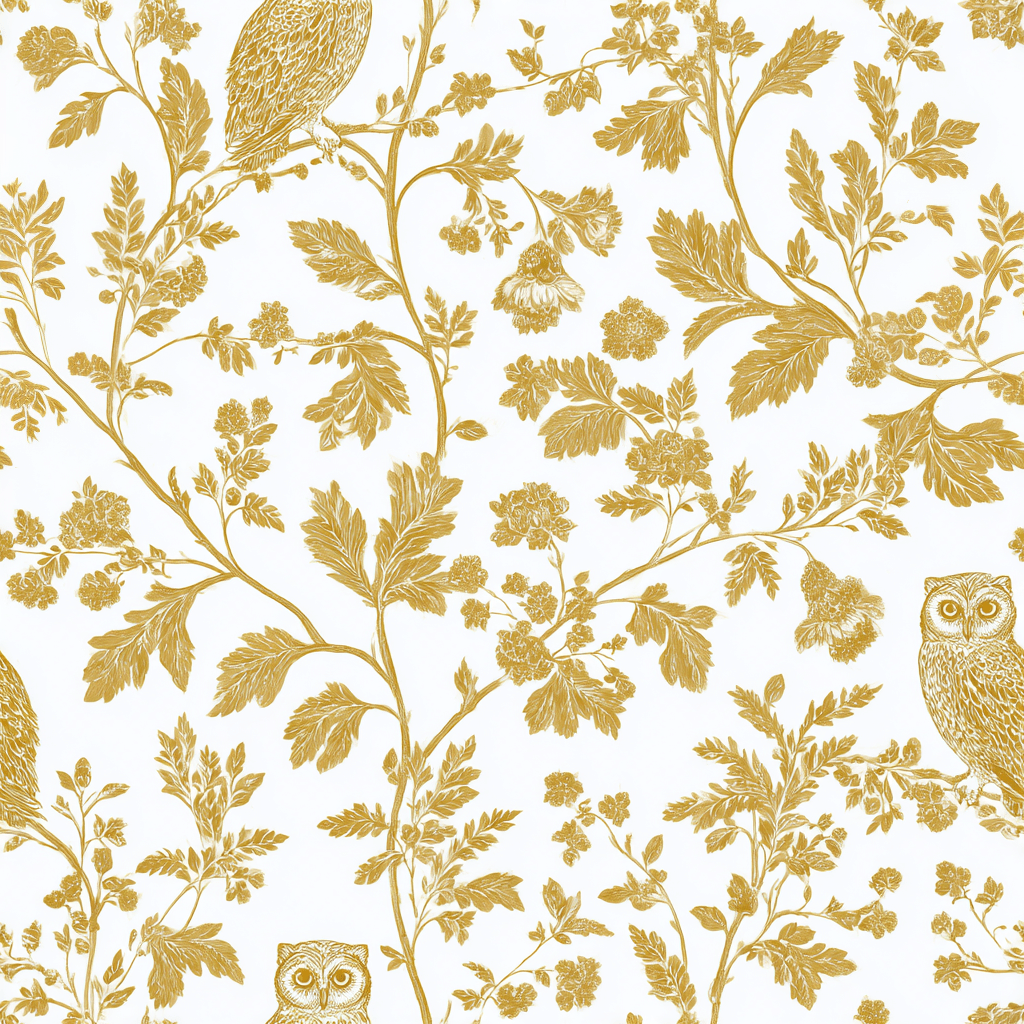 Golden Owl Friend Wallpaper - Lemon Park