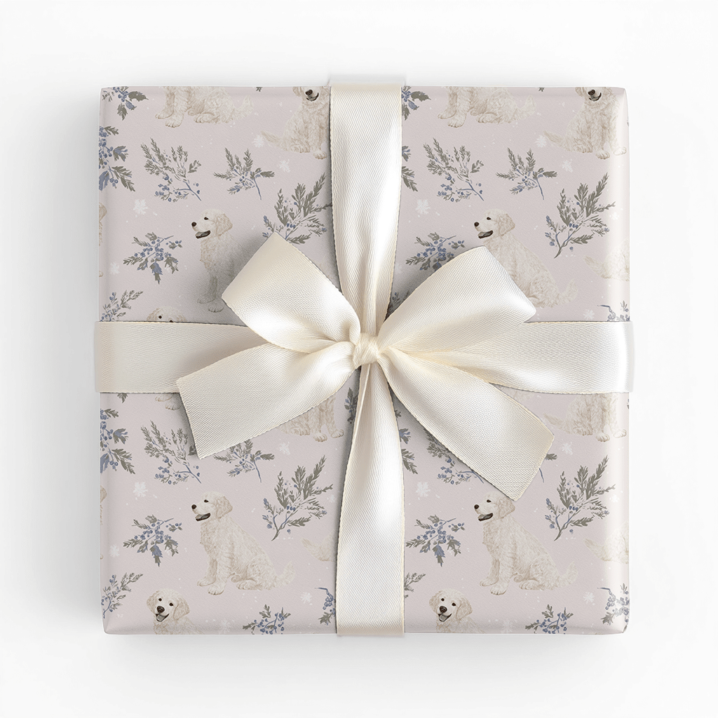 Golden Pup Christmas - Wrapping Paper - Lemon Park