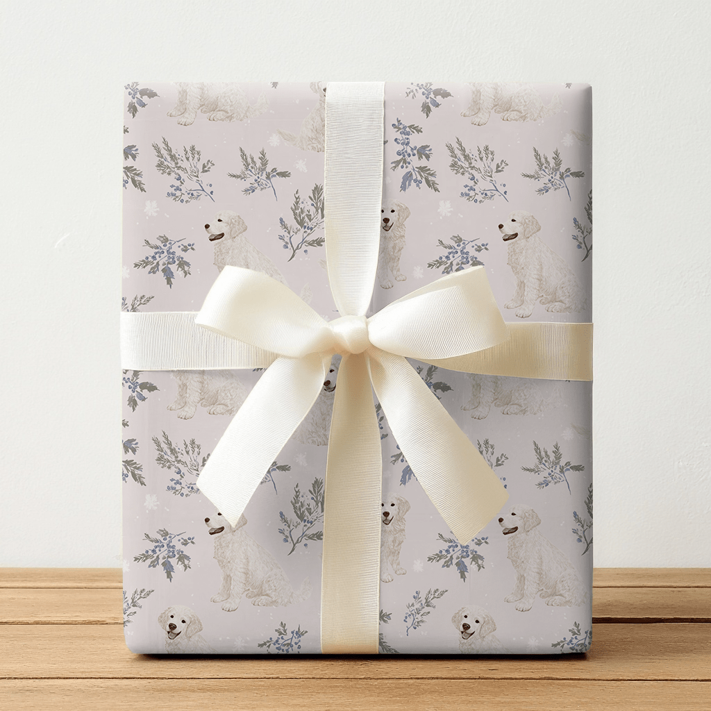 Golden Pup Christmas - Wrapping Paper - Lemon Park