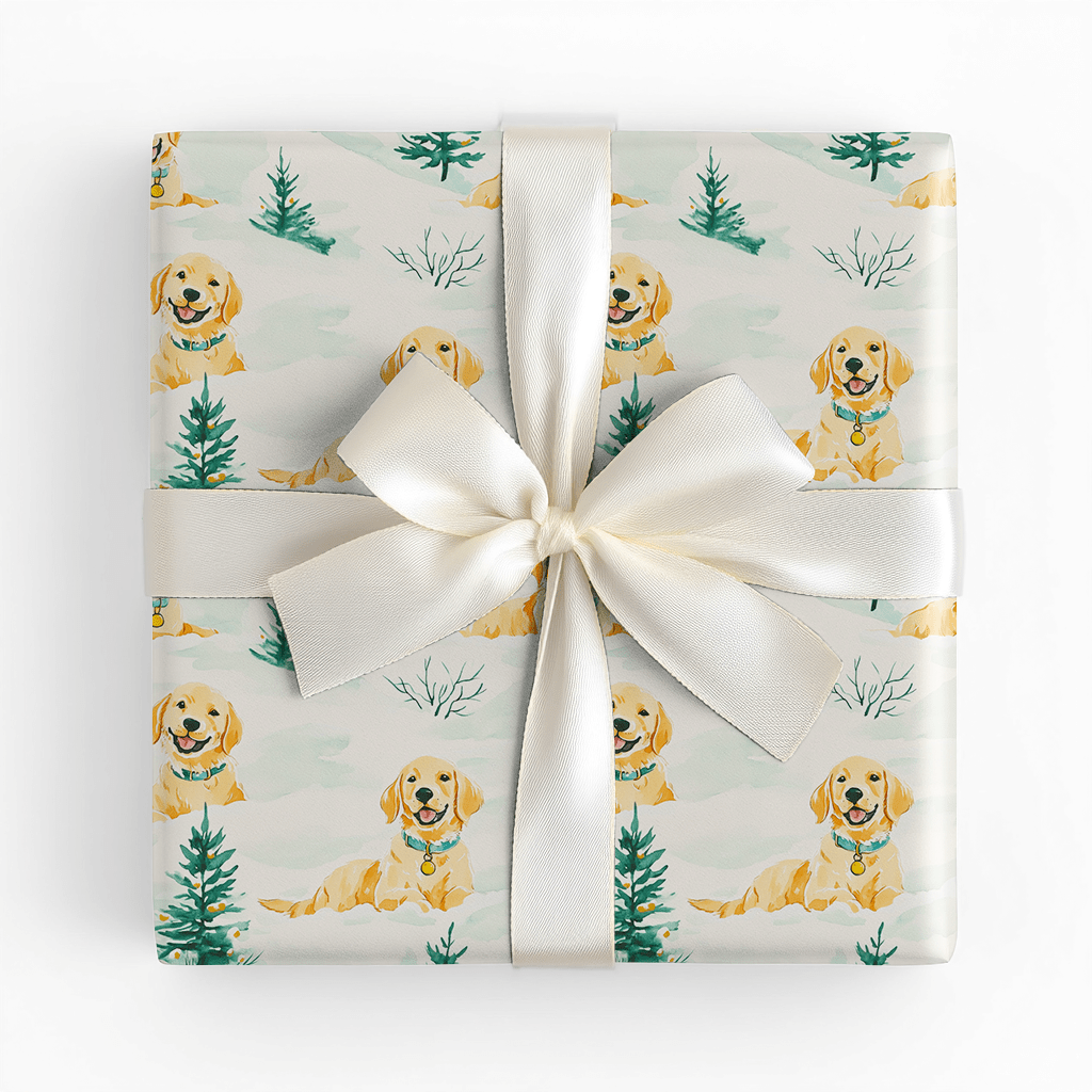 Golden Retriever Christmas - Wrapping Paper - Lemon Park