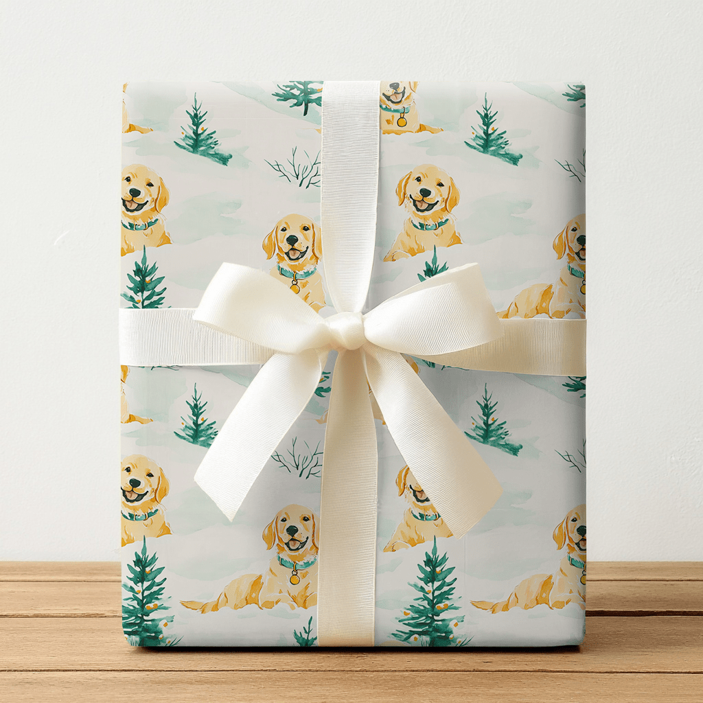 Golden Retriever Christmas - Wrapping Paper - Lemon Park
