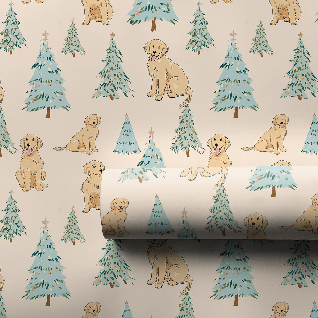 Golden Tidings - Wrapping Paper - Lemon Park