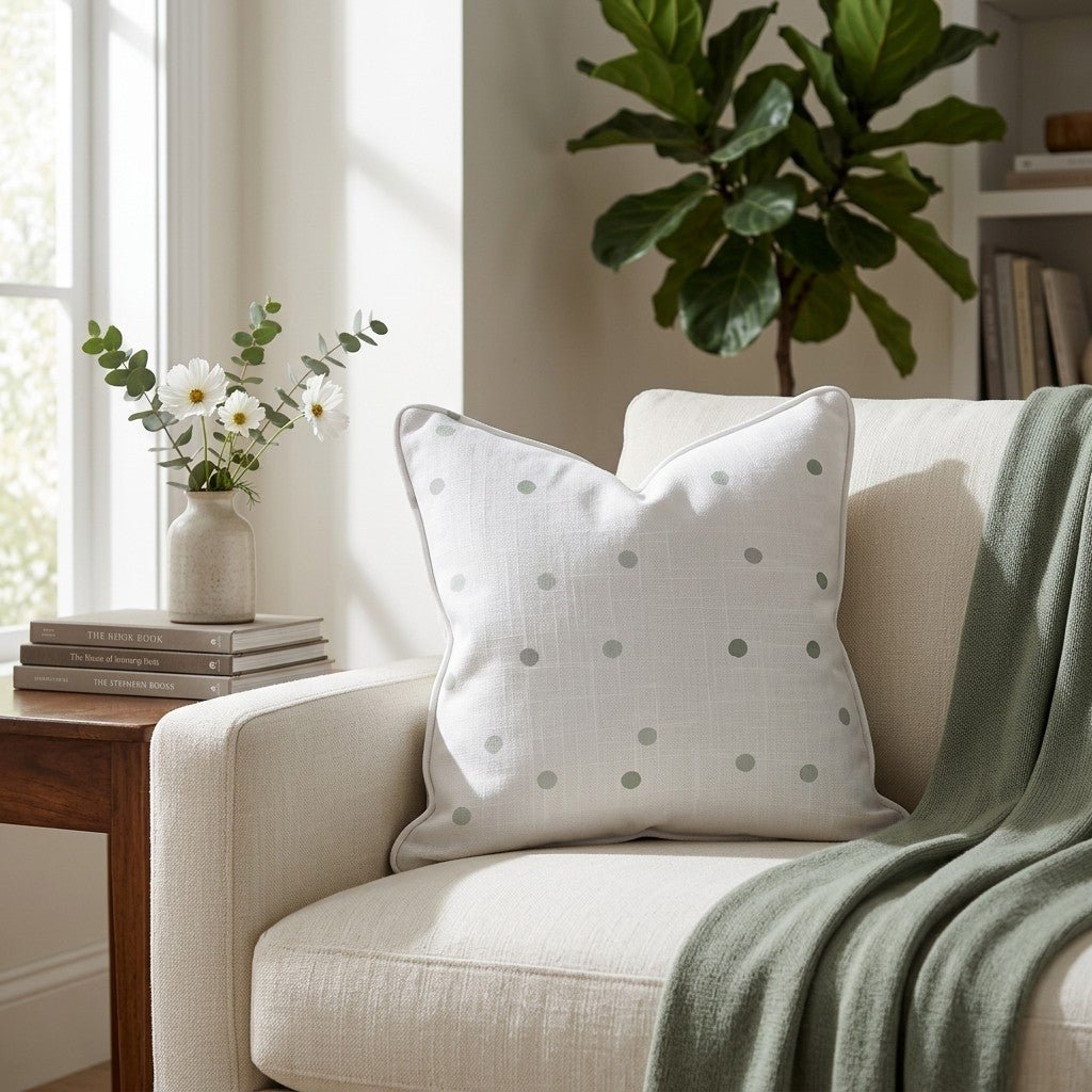 Green Aria Throw Pillow - Lemon Park